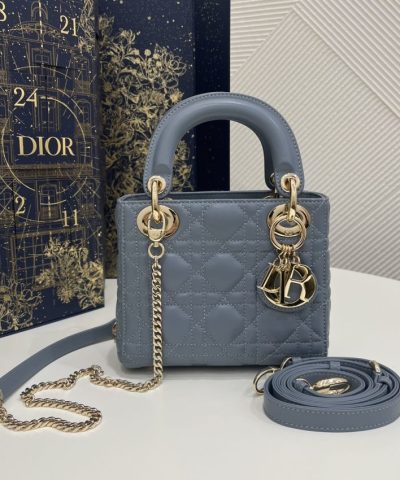 Replica Lady Dior Mini Blue - high-end replica designer purse