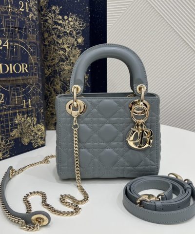 Replica Lady Dior Mini Cloud Grey