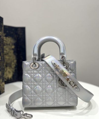 Replica Lady Dior Silver Abc - 1:1 premium replica handbag