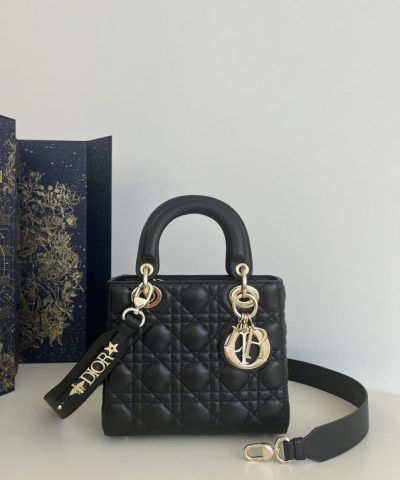 Replica Lady Dior Black Abc - affordable luxury replica bag