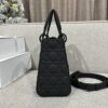 Replica Lady Dior Medium Ultramatte Black - 1:1 premium replica handbag