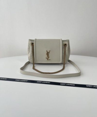Replica YSL Nolita White - premium superclone handbag