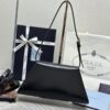 Replica Prada Triangle Leather Handbag Black