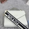 Replica Prada Saffiano White Envelope - 1:1 premium replica handbag