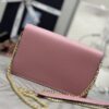 Replica Prada Saffiano Pink Small Envelope - high-quality designer bag dupe