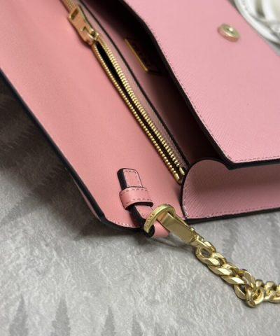 Replica Prada Saffiano Pink Small Envelope