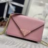 Replica Prada Saffiano Pink Small Envelope - top-grade luxury bag dupe
