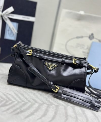 Replica Prada Leather Handbag Black