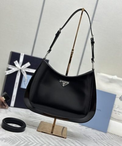 Replica Prada Cleo Brushed Black Bag