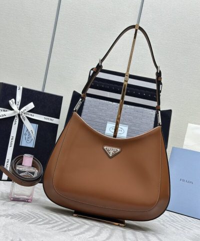 Replica Prada Cleo Brushed Brown Bag