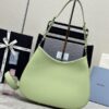 Replica Prada Cleo Brushed Green Bag - high-end replica designer purse