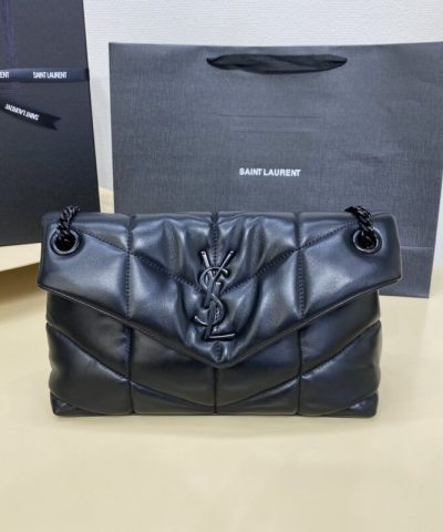 Replica YSL Loulou All Black Puffer - 1:1 premium replica handbag