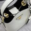 Replica Prada Saffiano Black Bucket White - 1:1 premium replica handbag