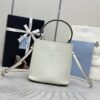 Replica Prada Saffiano Black Bucket White