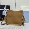 Replica Prada Saffiano Small Tote Black Brown - high-quality designer bag dupe