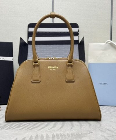 Replica Prada Large Saffiano Caramel - high-quality designer bag dupe