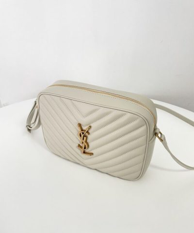 Replica YSL Lou Camera Bag White - 1:1 premium replica handbag
