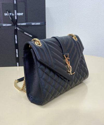 Replica YSL Envelope Crossbody Black