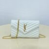 Replica YSL Envelope Clutch White - 1:1 premium replica handbag