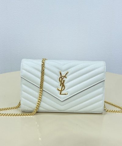 Replica YSL Envelope Clutch White - 1:1 premium replica handbag