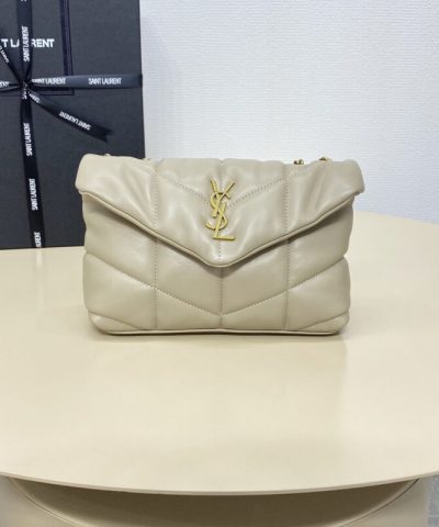 Replica YSL Loulou Apricot Puffer - 1:1 premium replica handbag