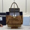Replica Prada Medium Suede Shoulder Bag