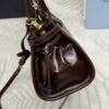 Replica Prada Naplak Patent Brown - designer handbag clone