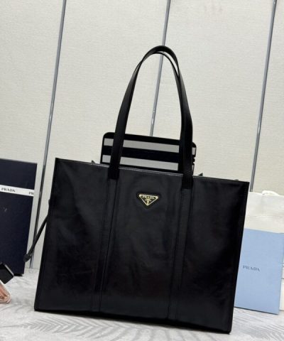 Replica Prada Antique Nappa Tote Black - premium superclone handbag