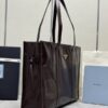Replica Prada Antique Nappa Tote Dark Brown