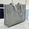 Replica Prada Antique Nappa Tote Grey