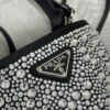 Replica Prada White Crystal Bucket Bag - 1:1 premium replica handbag
