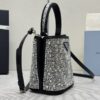 Replica Prada White Crystal Bucket Bag - 1:1 premium replica handbag