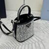 Replica Prada White Crystal Bucket Bag