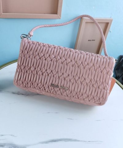 Replica Miu Miu Crystal Handbag Pink