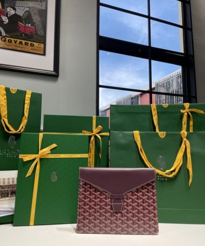 Replica Goyard Camond Pouch Bordeaux