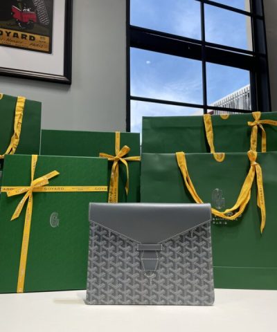 Replica Goyard Camond Pouch Grey