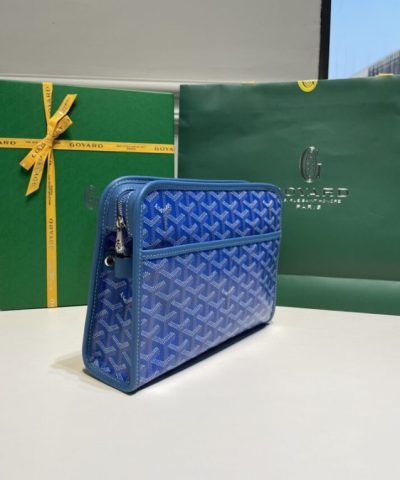 Replica Goyard Jouvence Toiletry Bag Blue - premium superclone handbag
