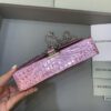 Replica Balenciaga Hourglass On Chain Shine Purple - premium superclone handbag