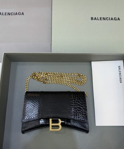 Replica Balenciaga Hourglass On Chain Black