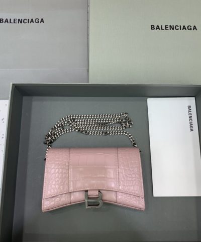 Replica Balenciaga Hourglass On Chain Pink - high-end replica designer purse
