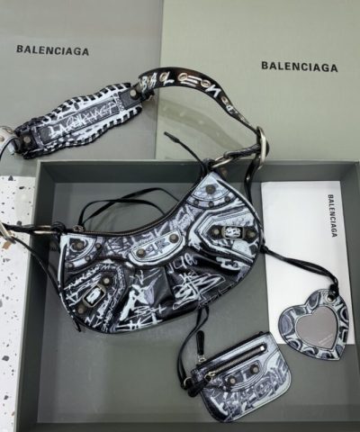 Replica Balenciaga Le Cagole Graffiti Black