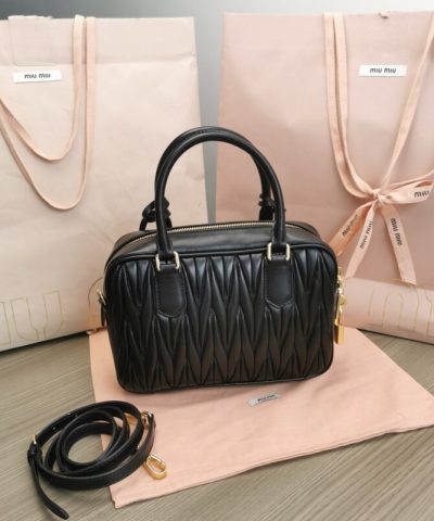 Replica Miu Miu Arcadie Medium Black - 1:1 premium replica handbag