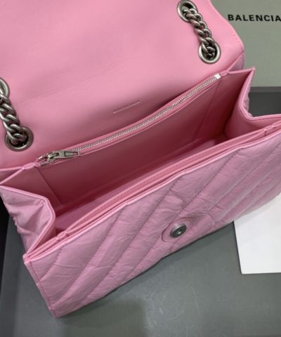 Replica Balenciaga Crush Large Pink - top-grade luxury bag dupe