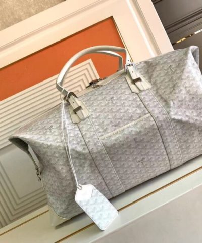 Replica Goyard Bowling 55 Bag White - affordable luxury replica bag