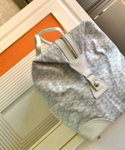 Replica Goyard Bowling 55 Bag White - designer handbag clone