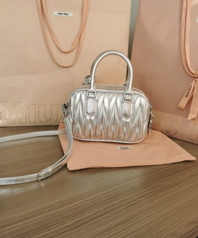 Replica Miu Miu Arcadie Small Silver - top-grade luxury bag dupe