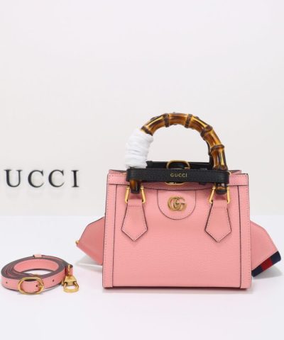 Replica Gucci Diana Small Tote Pink - premium superclone handbag