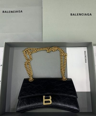 Replica Balenciaga Crush Small Black Gold