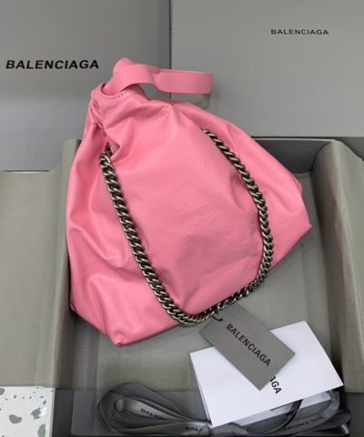 Replica Balenciaga Crush Small Tote Pink - top-grade luxury bag dupe