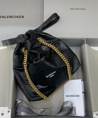Replica Balenciaga Crush Small Tote Black - high-quality designer bag dupe
